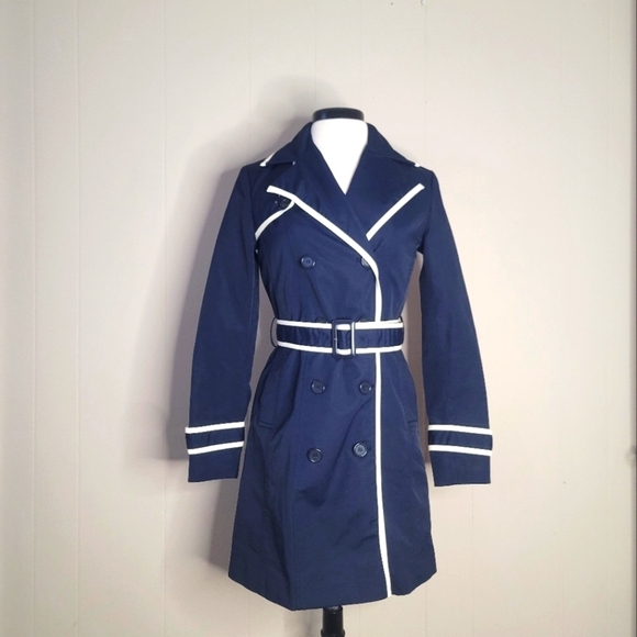 New York & Company Jackets & Blazers - New York & Company Navy Trench Jacket